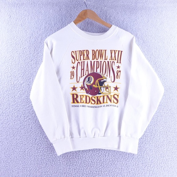 Fruit of the Loom Other - Vintage 80s Washington Redskins Super Bowl XXII Champions Sweatshirt White M USA